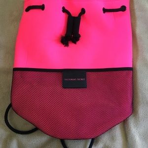 Victoria Secret NWOT Neon Pink Beach Backpack